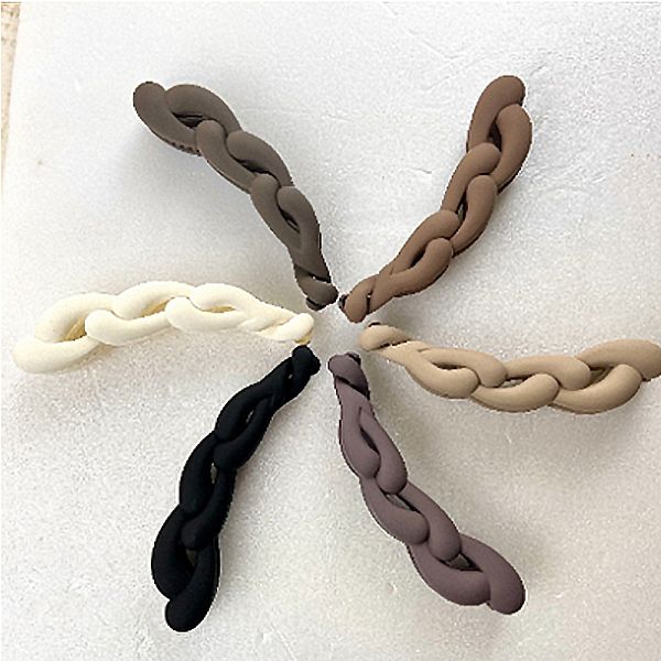 韓國磨砂麻花鍊條香蕉夾(1入) 款式可選