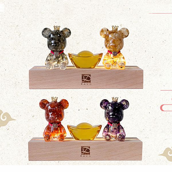 Dawn Fashion 彤恩時尚~恭喜發財水晶熊禮盒(1組入) 款式可選