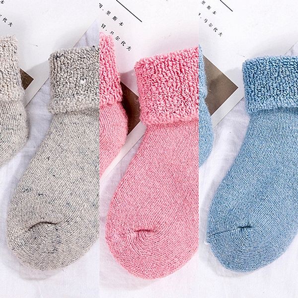 兒童加厚保暖毛圈襪中碼4-7歲(1雙入) 款式可選