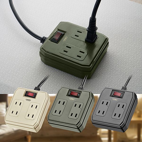 太星電工~一開四插動力軟線2P15A／5米(OFB41205)1入 款式可選