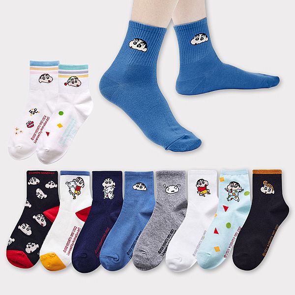 ONEDER 旺達棉品~蠟筆小新少女襪(1雙入) 款式可選