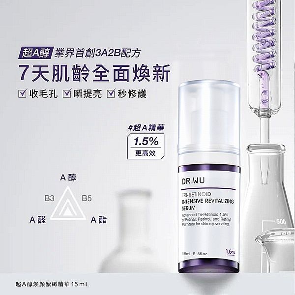 DR.WU~超A醇煥顏緊緻精華1.5%(15ml)