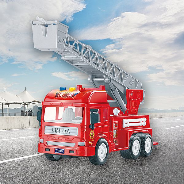 風車圖書~FOOD超人城市聲光慣性(雲梯車)1入