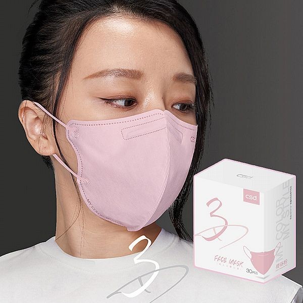 CSD 中衛~成人立體醫療口罩(30入／盒)櫻花粉
