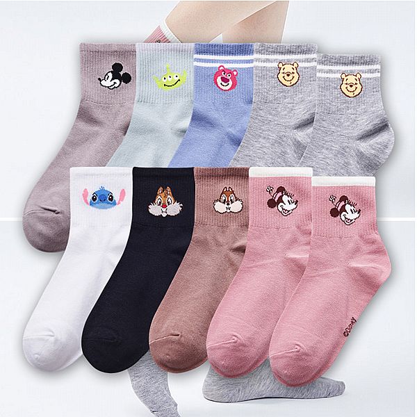 ONEDER 旺達棉品~迪士尼系列少女襪 大頭款(1雙入) 款式可選