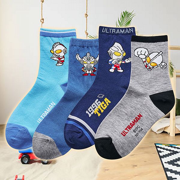 ONEDER 旺達棉品~超人力霸王系列1／2童襪(1雙入) 款式可選