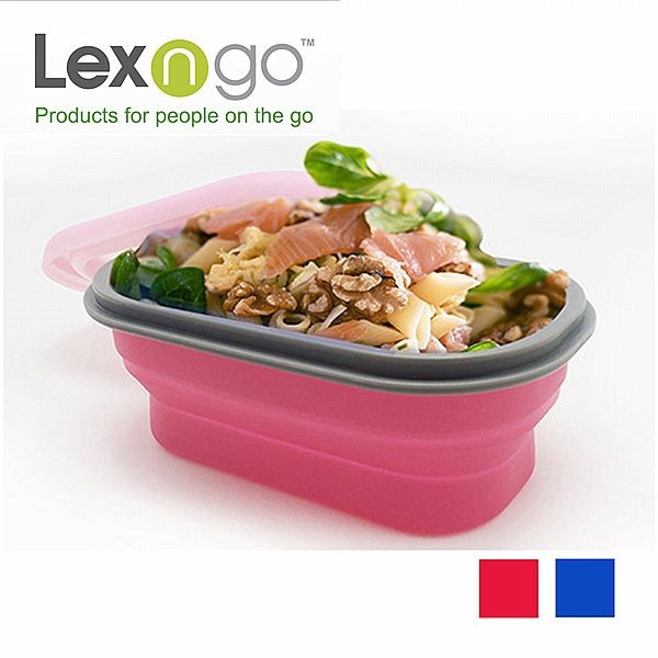 Lexngo~矽膠蓋可摺疊餐盒(小)580ml 款式可選
