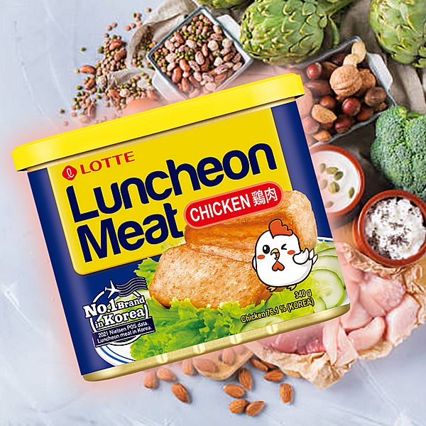 韓國 LOTTE 樂天~雞肉午餐肉(原味)340g