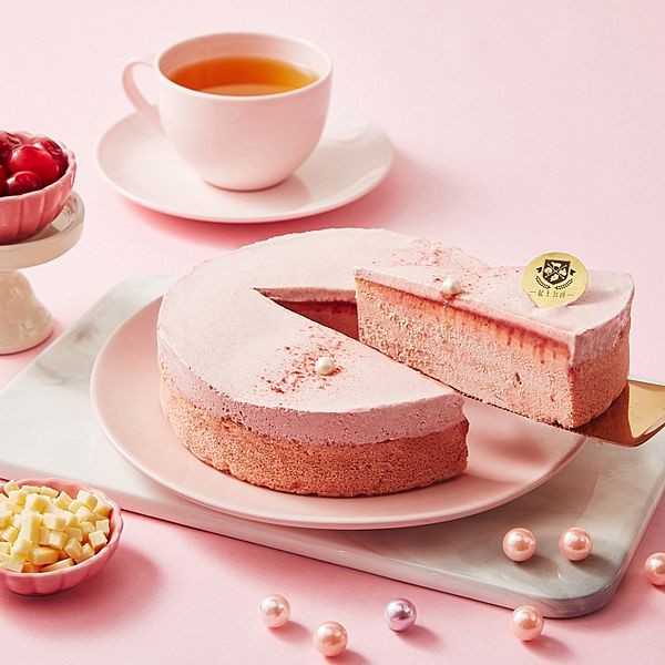 CheeseDuke 起士公爵~花漾胭脂莓果輕乳酪蛋糕6吋(附贈玫瑰心蛋糕刀)