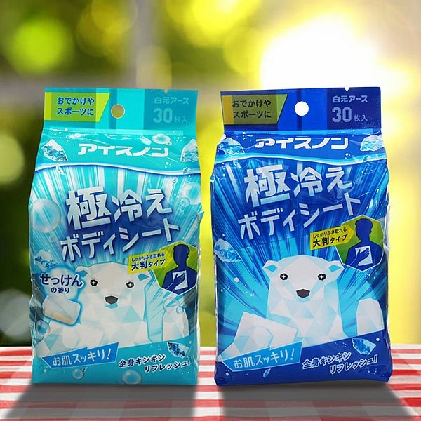 日本 白元~極凍涼感濕巾(30抽) 款式可選 身體專用