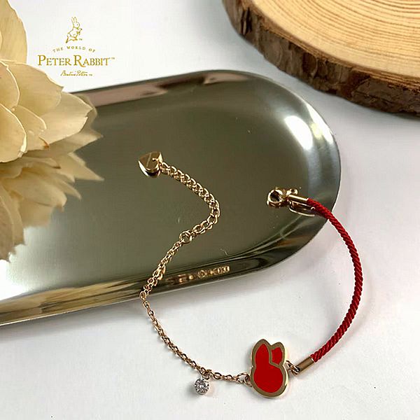 Peter Rabbit 比得兔~紅繩喜兔手鍊(1入)