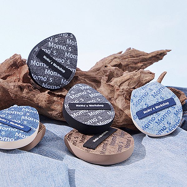 momo's wokshop 毛吉吉~丹寧粉撲(2入) 款式可選