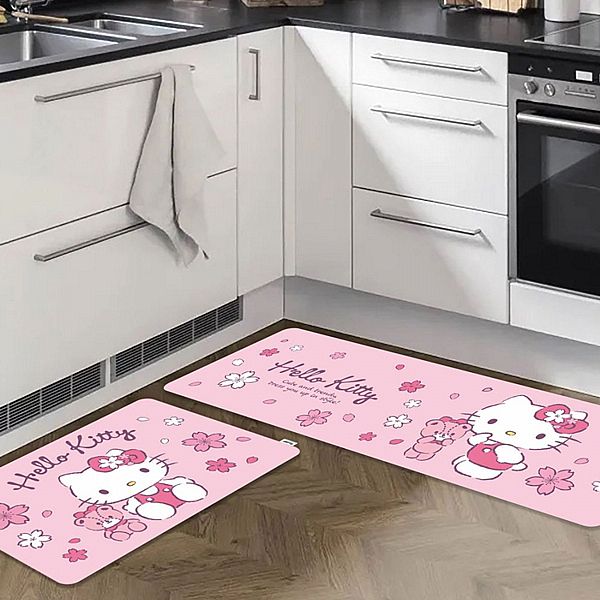御衣坊~Hello Kitty浪漫櫻花L型地墊(2入)