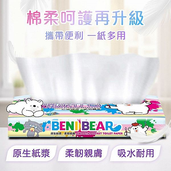 Beni Bear 邦尼熊~ 糖果包抽取式面紙(30抽x100包／箱)