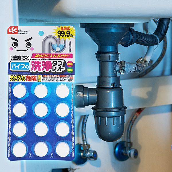 LEC~激落君 排水孔水管發泡清潔錠(4.5gx12錠入)