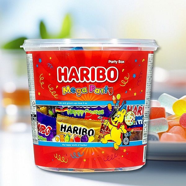 HARIBO 哈瑞寶~無敵派對桶Q軟糖(1000g)