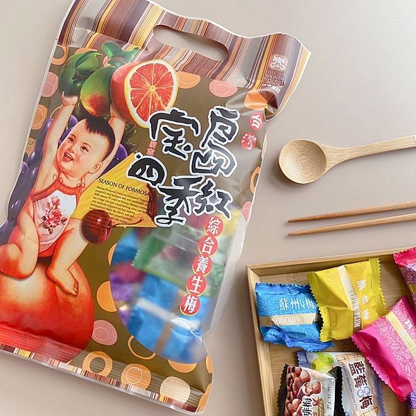 順泰蜜餞~寶島四季紅(綜合風味梅李)250g