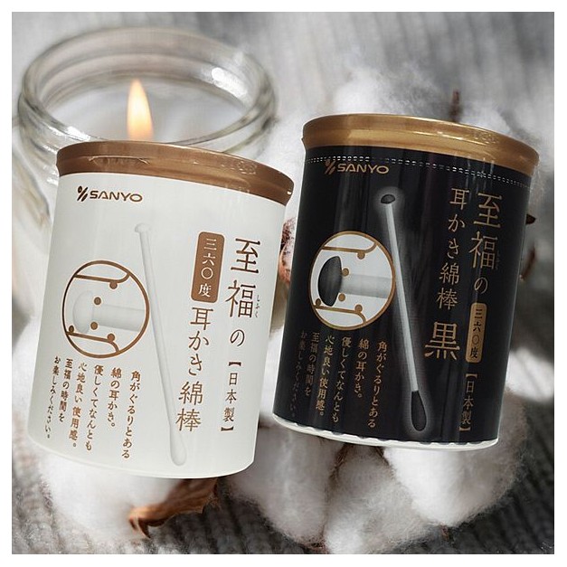 SANYO 山洋~至福360度耳扒紙軸棉花棒