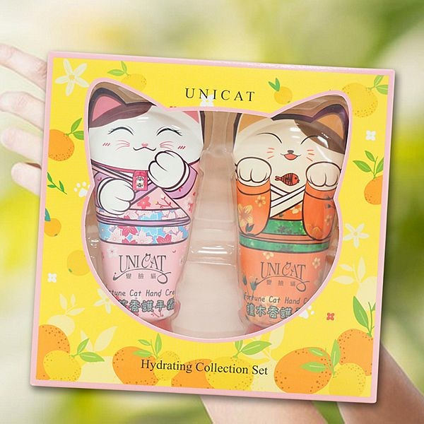 UNICAT 變臉貓~招財貓盈潤護手霜禮盒(40mlx2入)