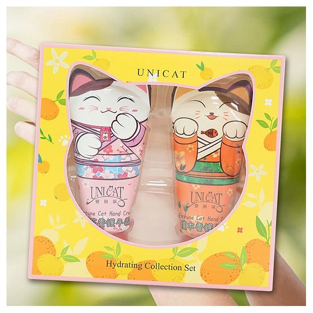 UNICAT 變臉貓~招財貓盈潤護手霜禮盒