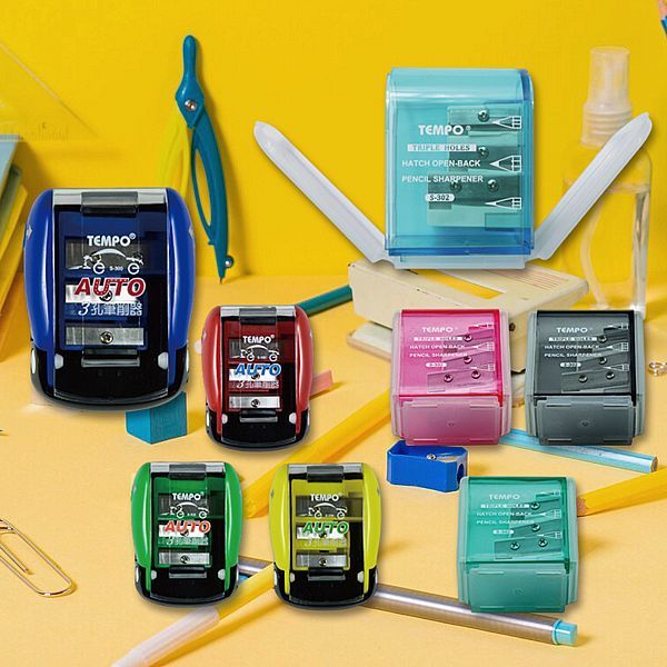 Tempo 節奏~跑車／雙門三孔筆削器(1入) 款式可選 顏色隨機出貨