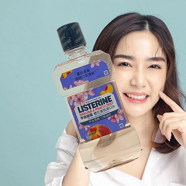 Listerine 李施德霖~漱口水(櫻花蜜桃)500ml