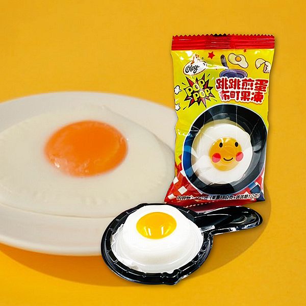 跳跳煎蛋布町果凍(19g) 跳跳煎蛋布町果凍(果凍18g+跳跳糖1g) 附小湯匙