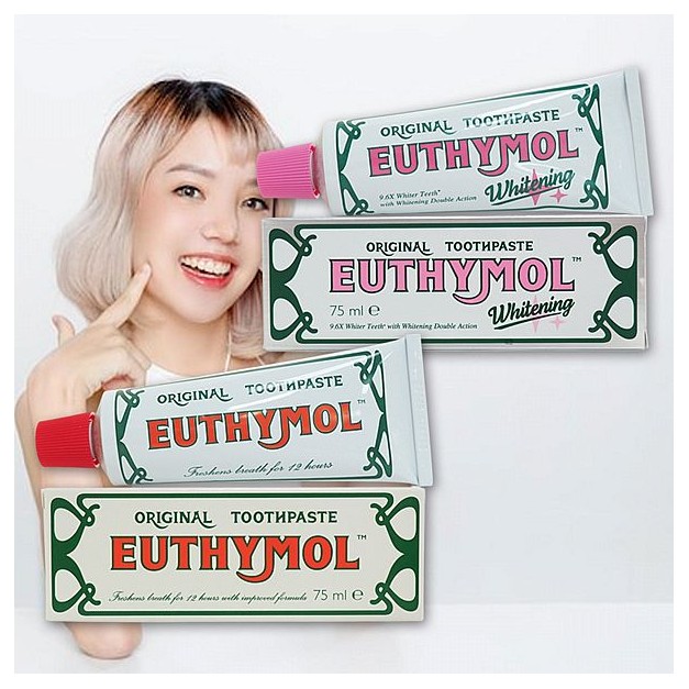 英國 EUTHYMOL~原味／潔白牙膏