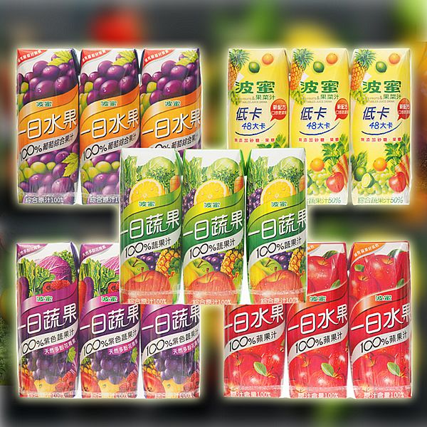 波蜜~一日蔬果100%蔬果汁／低卡果菜汁(250mlx3入) 款式可選