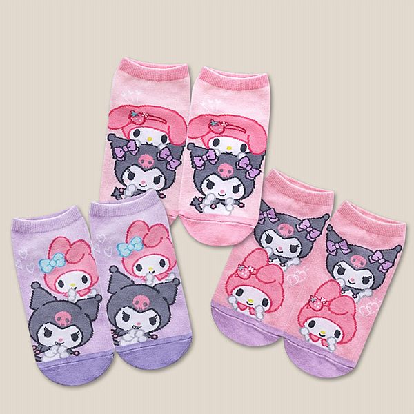 ONEDER 旺達棉品~酷洛米與美樂蒂直版襪(1雙入) 款式可選