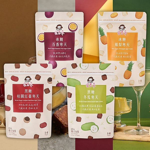 MEDOLLY 蜜思朵~黑糖桂圓紅棗／黑糖冬瓜／冰糖百香／冰糖鳳梨寒天(17gx15入)袋裝 款式可選