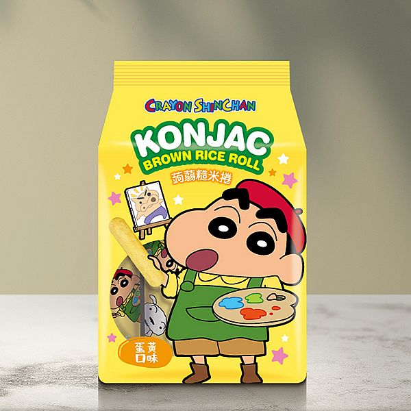 蠟筆小新~蒟蒻糙米捲(蛋黃口味)130g