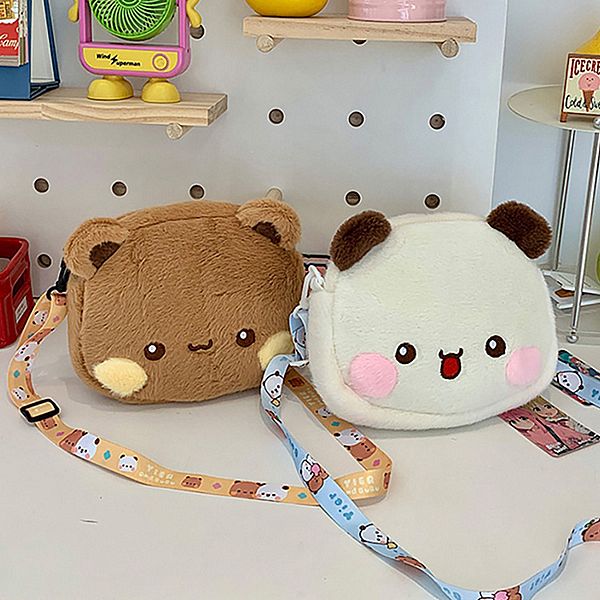 可愛毛絨小熊網紅小單包(1入) 款式可選