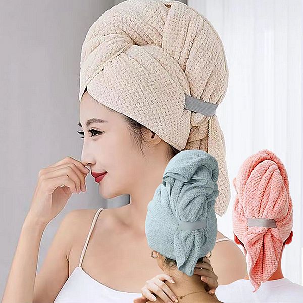 加大加長款菠蘿格紋乾髮帽(1入) 款式可選