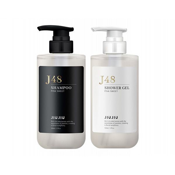 <超值組合> JIUJIU~親親親親輕奢香氛洗髮精500ml+沐浴露500ml (J48粉漾甜蜜) 組合款