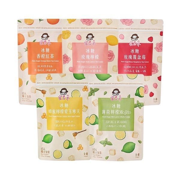 《任選2入》MEDOLLY 蜜思朵~冰糖薄荷檸檬Mojito／冰糖蜂蜜檸檬愛玉寒天／冰糖香橙紅茶／冰糖玫瑰檸檬／冰糖玫瑰覆盆莓(17gx15入)袋裝 款式可選