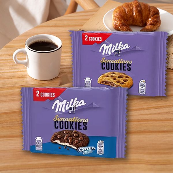 Milka~巧克力口味豆夾餡餅乾(經典/Oreo)52g 款式可選