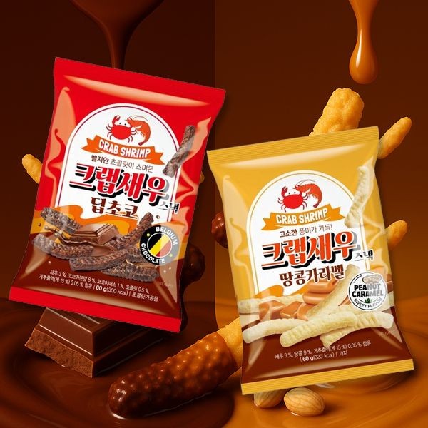 Deltory~酥脆蝦條裹可可醬／焦糖花生醬(60g) 款式可選