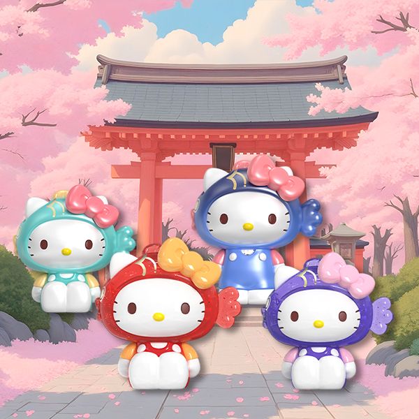 SANRIO 三麗鷗~Hello Kitty喜遇錦鯉系列萌趣豆(1入) 凱蒂貓 公仔隨機出貨 盲抽 盲袋