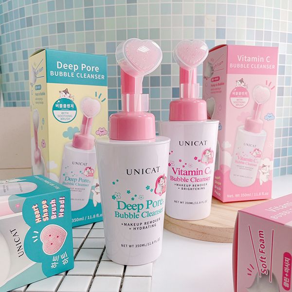 UNICAT 變臉貓~洗顏卸妝泡泡慕斯(附柔膚潔面刷)350ml 款式可選