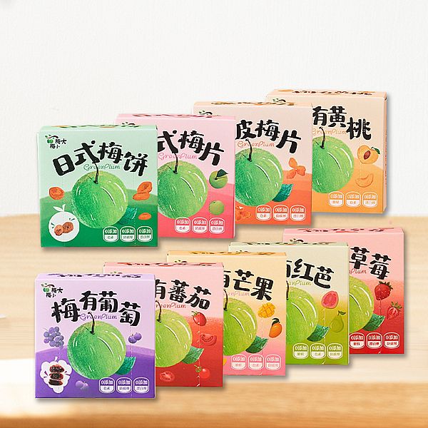 梅大梅小~日式梅片／日式梅餅／陳皮梅片／梅有黃桃／梅有芒果／梅有草莓／梅有紅芭／梅有番茄／梅有葡萄(50g) 款式可選