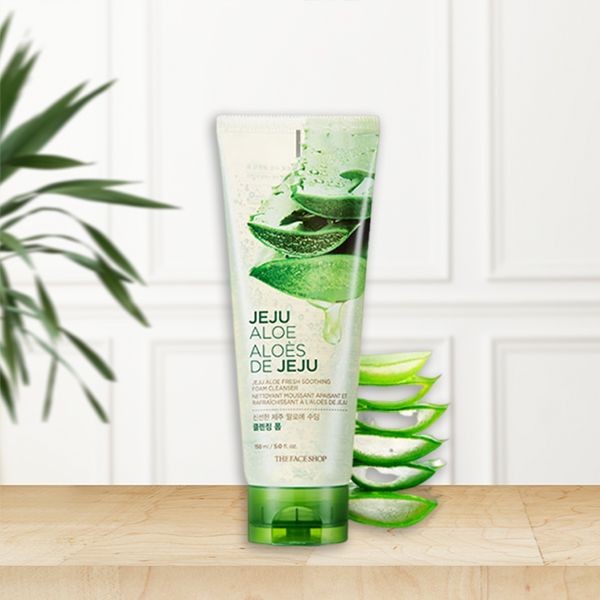 韓國 THE FACE SHOP~濟州蘆薈清新潔面凝膠(150ml)