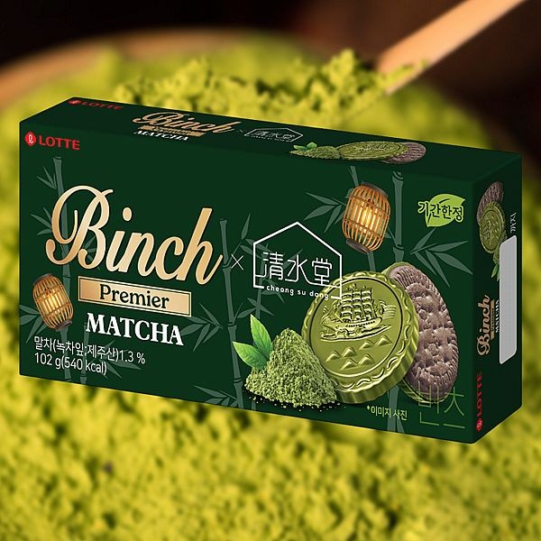 LOTTE 樂天~BINCH抹茶餅乾(102g)