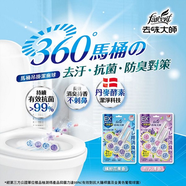 去味大師~吊掛式馬桶酵素消臭潔廁球(60gx2入) 款式可選