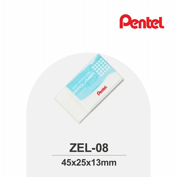 PENTEL 飛龍文具~易拭型塑膠擦(ZEL-08)中(1入)