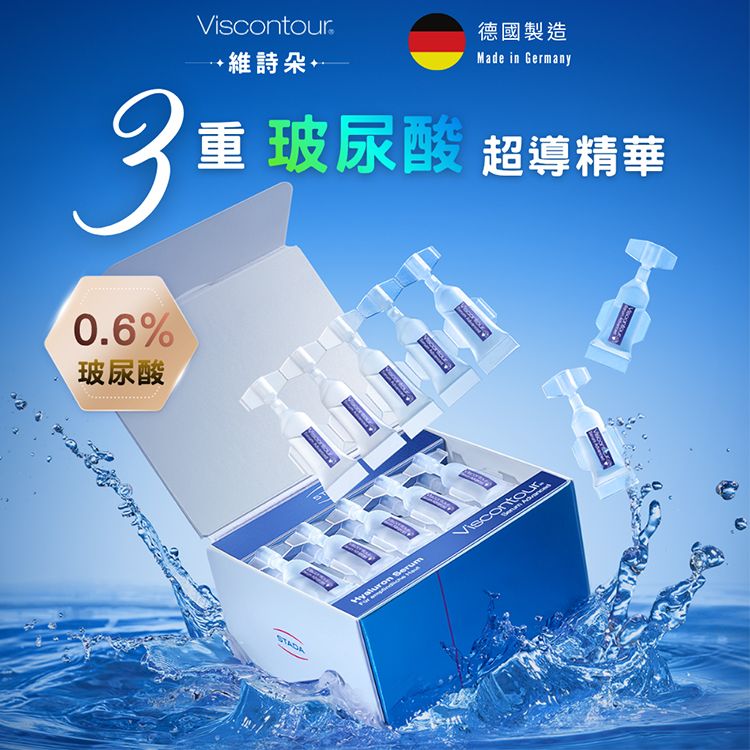Viscontour 維詩朵~三重玻尿酸超導精華(1mlx30支)盒裝