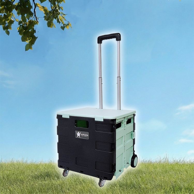 AWANA~四輪摺疊購物推車-蘋果綠(AW-102)1入