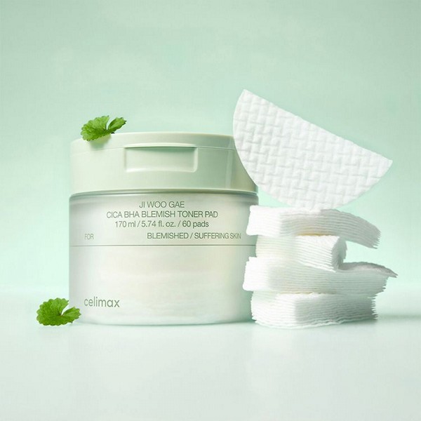韓國 Celimax~CICA積雪草BHA舒緩修護淨膚棉片(60片)
