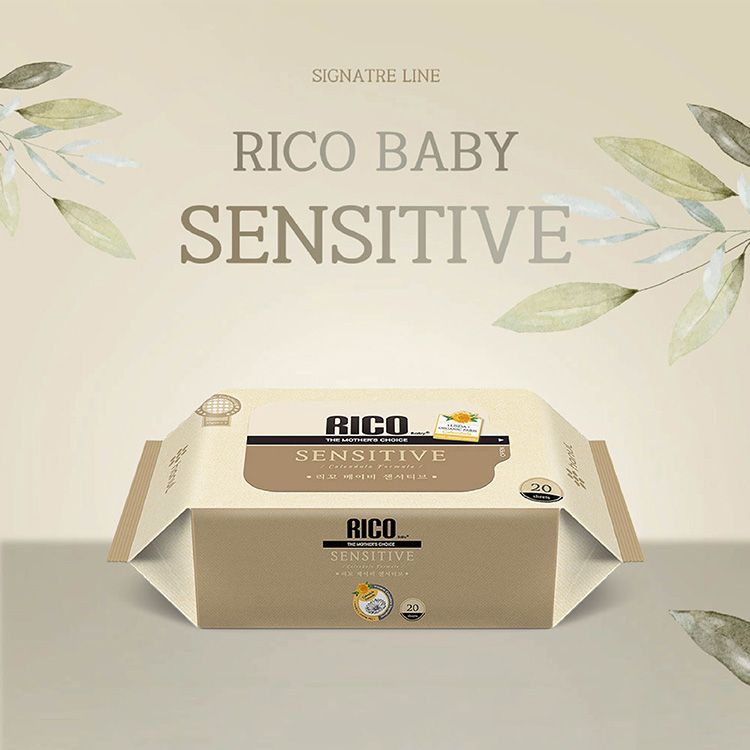 韓國RICO_baby~金盞花厚款濕紙巾(無蓋20抽)