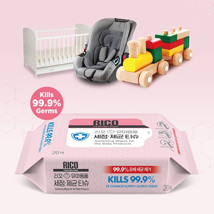韓國RICO_baby~抗菌濕紙巾(無蓋20抽)